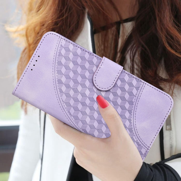 For iPhone 16 Pro Max YX0060 Elephant Head Embossed Phone Leather Case with Lanyard(Light Purple)