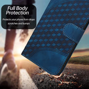 For iPhone 16 Plus YX0060 Elephant Head Embossed Phone Leather Case with Lanyard(Royal Blue)