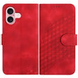 For iPhone 16 YX0060 Elephant Head Embossed Phone Leather Case with Lanyard(Red) - iPhone 16 Cases by PMC TechLife | Online Shopping South Africa | PMC TechLife | Buy Now Pay Later Mobicred