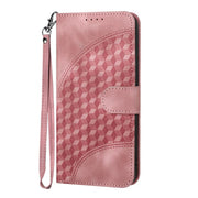 For iPhone 17 Air YX0060 Elephant Head Embossed Phone Leather Case with Lanyard(Pink)