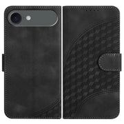 For iPhone 17 Air YX0060 Elephant Head Embossed Phone Leather Case with Lanyard(Black)
