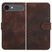 For iPhone 17 Air YX0060 Elephant Head Embossed Phone Leather Case with Lanyard(Coffee)