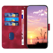 For iPhone 17 YX0060 Elephant Head Embossed Phone Leather Case with Lanyard(Rose Red)