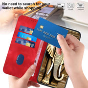 For iPhone 17 YX0060 Elephant Head Embossed Phone Leather Case with Lanyard(Red)