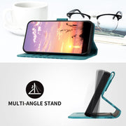 For iPhone 17 YX0060 Elephant Head Embossed Phone Leather Case with Lanyard(Light Blue)