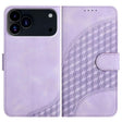 For iPhone 17 Pro Max YX0060 Elephant Head Embossed Phone Leather Case with Lanyard(Light Purple) - free shipping - PMc TechLife - Order now!