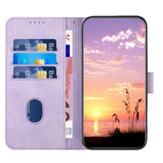For iPhone 17 Pro Max YX0060 Elephant Head Embossed Phone Leather Case with Lanyard(Light Purple)