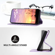 For iPhone 17 Pro Max YX0060 Elephant Head Embossed Phone Leather Case with Lanyard(Light Purple)