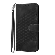 For iPhone 17 Pro Max YX0060 Elephant Head Embossed Phone Leather Case with Lanyard(Black)