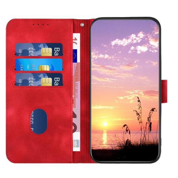 For iPhone 17 Pro Max YX0060 Elephant Head Embossed Phone Leather Case with Lanyard(Red)