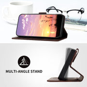 For iPhone 17 Pro Max YX0060 Elephant Head Embossed Phone Leather Case with Lanyard(Coffee)