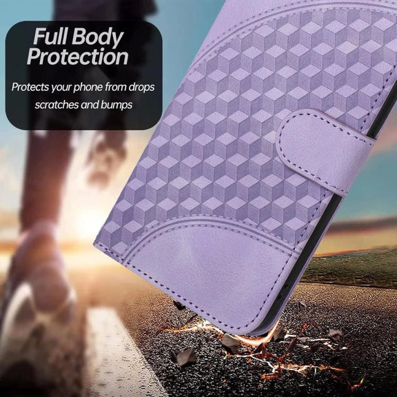For iPhone 17 Pro YX0060 Elephant Head Embossed Phone Leather Case with Lanyard(Light Purple)