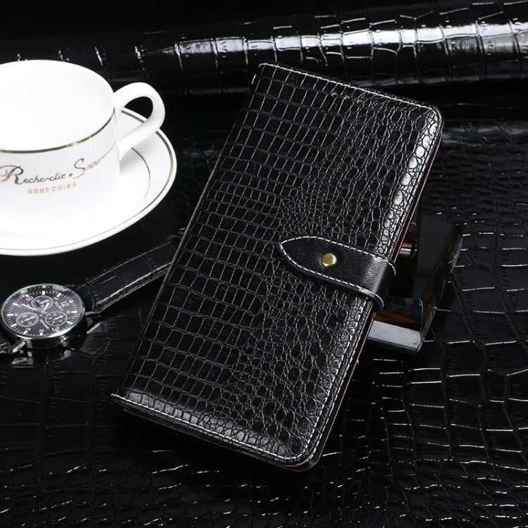 For Samsung Galaxy S24 5G idewei Crocodile Texture Leather Phone Case(Black)