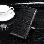 For Samsung Galaxy S24 5G idewei Crocodile Texture Leather Phone Case(Black)