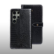For Samsung Galaxy S24 Ultra 5G idewei Crocodile Texture Leather Phone Case(Black) - Galaxy S24 Ultra 5G Cases by idewei | Online Shopping South Africa | PMC Jewellery | Buy Now Pay Later Mobicred