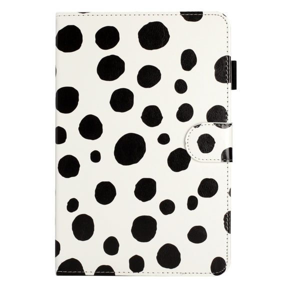 10 inch Dot Pattern Leather Tablet Case(White Black Dot)