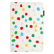 10 inch Dot Pattern Leather Tablet Case(White Colorful Dot)