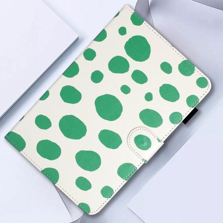 10 inch Dot Pattern Leather Tablet Case(White Green Dot)