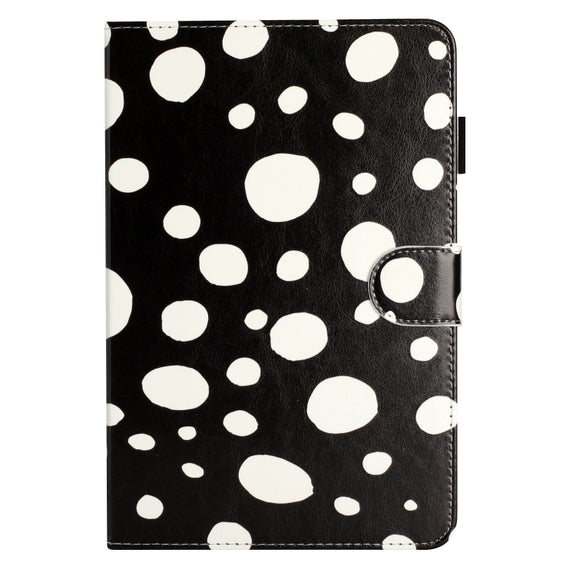 10 inch Dot Pattern Leather Tablet Case(Black White Dot)