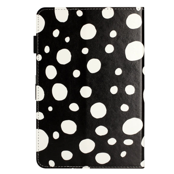 10 inch Dot Pattern Leather Tablet Case(Black White Dot)