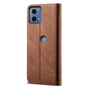 For Motorola Moto G04 / G24 Denim Texture Flip Leather Phone Case(Brown)