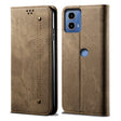 For Motorola Moto G24 Power Denim Texture Flip Leather Phone Case(Khaki) - free shipping - PMC TechLife - Order now!