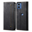 For Motorola Moto G34 Denim Texture Flip Leather Phone Case(Black) - free shipping - PMC TechLife - Order now!