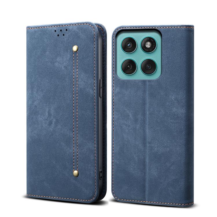 For Motorola Edge 5G 2025 Denim Texture Flip Leather Phone Case(Blue)