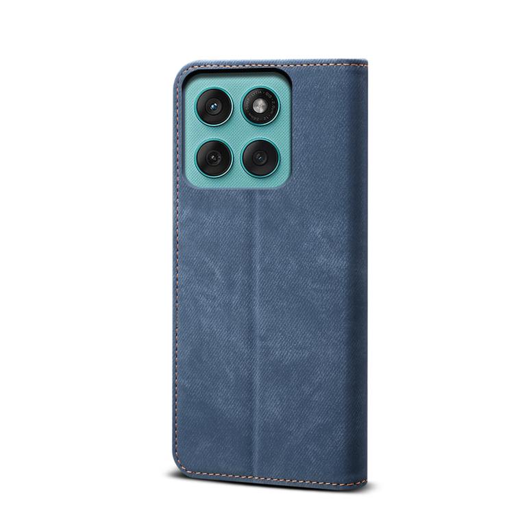 For Motorola Edge 5G 2025 Denim Texture Flip Leather Phone Case(Blue)