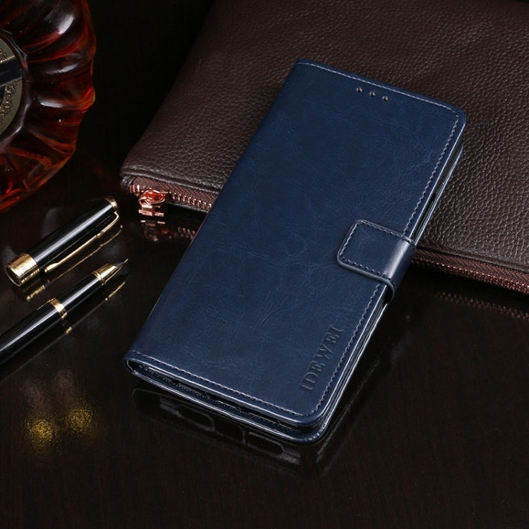 For Samsung Galaxy S24 5G idewei Crazy Horse Texture Leather Phone Case(Blue)