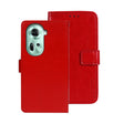 For OPPO Reno11 5G Global idewei Crazy Horse Texture Leather Phone Case with Holder(Red) - OPPO Cases by idewei | Online Shopping South Africa | PMC Jewellery | Buy Now Pay Later Mobicred