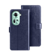 For OPPO Reno11 5G Global idewei Crazy Horse Texture Leather Phone Case with Holder(Blue) - free shipping - PMC Jewellery - Order now!