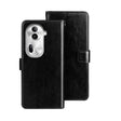 For OPPO Reno11 Pro 5G Global idewei Crazy Horse Texture Leather Phone Case with Holder(Black) - free shipping - PMC Jewellery - Order now!