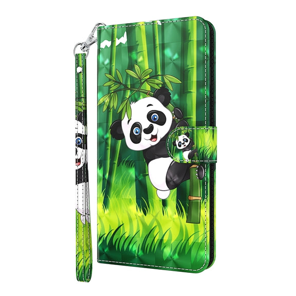 For Xiaomi Redmi Note 13 Pro 5G 3D Painting Pattern Flip Leather Phone Case(Bamboo Panda)