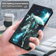 For Xiaomi Redmi Note 13 Pro+ 3D Painting Pattern Flip Leather Phone Case(Wolf)