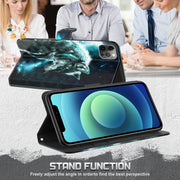For Xiaomi Redmi Note 13 Pro+ 3D Painting Pattern Flip Leather Phone Case(Wolf)