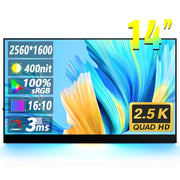 14 inch HDR 2560x1600P IPS Screen Portable Monitor(EU Plug)