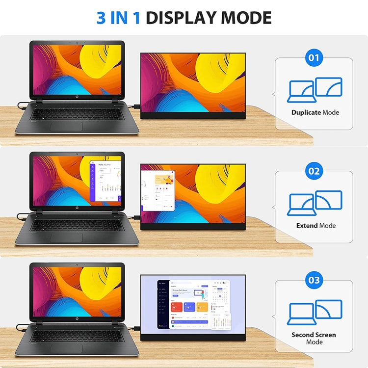 17.3 inch UHD 2560x1440P IPS Screen Portable Monitor(No Charger)