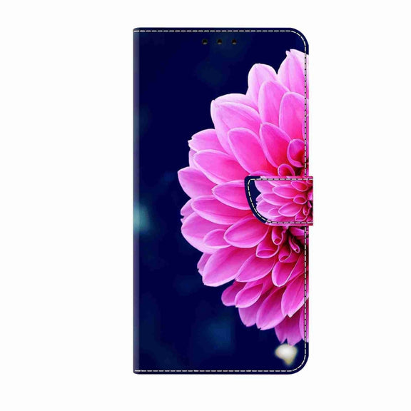 For Honor Magic5 Pro Crystal 3D Shockproof Protective Leather Phone Case(Pink Petals)