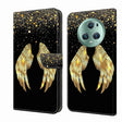 For Honor Magic5 Pro Crystal 3D Shockproof Protective Leather Phone Case(Golden Wings) - Honor Cases by PMC TechLife | Online Shopping South Africa | PMC TechLife | Buy Now Pay Later Mobicred