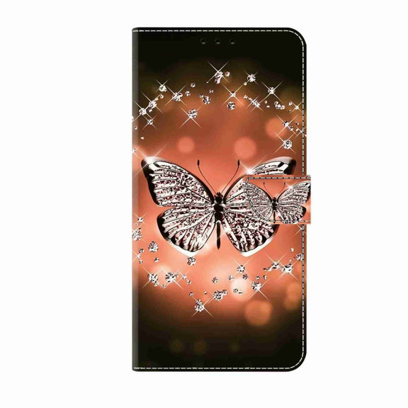 For Honor Magic5 Pro Crystal 3D Shockproof Protective Leather Phone Case(Crystal Butterfly)