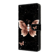 For Honor Magic6 Lite Crystal 3D Shockproof Protective Leather Phone Case(Pink Diamond Butterfly)