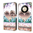 For Honor Magic6 Lite Crystal 3D Shockproof Protective Leather Phone Case(Pink Diamond Heart) - Honor Cases by PMC TechLife | Online Shopping South Africa | PMC TechLife | Buy Now Pay Later Mobicred