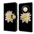 For Honor Magic6 Lite Crystal 3D Shockproof Protective Leather Phone Case(White Flower) - Honor Cases by PMC TechLife | Online Shopping South Africa | PMC TechLife | Buy Now Pay Later Mobicred