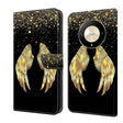 For Honor Magic6 Lite Crystal 3D Shockproof Protective Leather Phone Case(Golden Wings) - Honor Cases by PMC TechLife | Online Shopping South Africa | PMC TechLife | Buy Now Pay Later Mobicred
