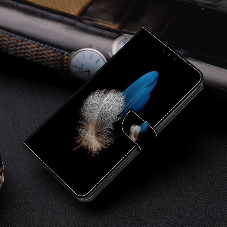For Honor Magic6 Lite Crystal 3D Shockproof Protective Leather Phone Case(Two Branches)