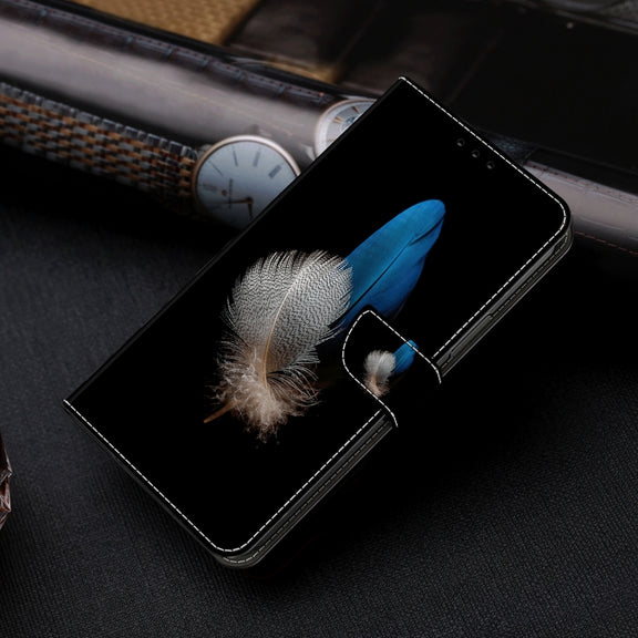 For Honor Magic6 Lite Crystal 3D Shockproof Protective Leather Phone Case(Two Branches)