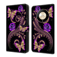 For Honor Magic6 Lite Crystal 3D Shockproof Protective Leather Phone Case(Purple Flower Butterfly) - Honor Cases by PMC TechLife | Online Shopping South Africa | PMC TechLife | Buy Now Pay Later Mobicred