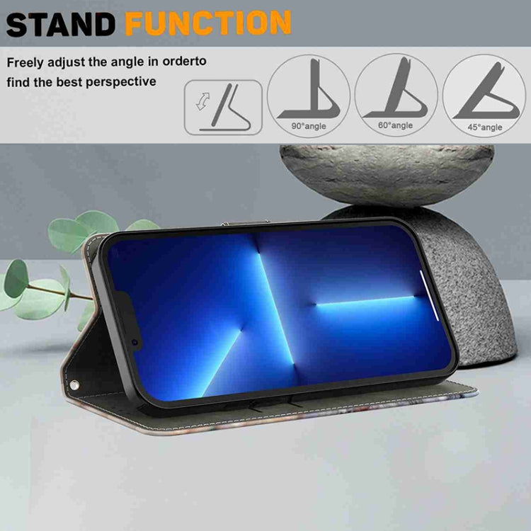 For Honor Magic5 Pro Crystal 3D Shockproof Protective Leather Phone Case(Two Branches)