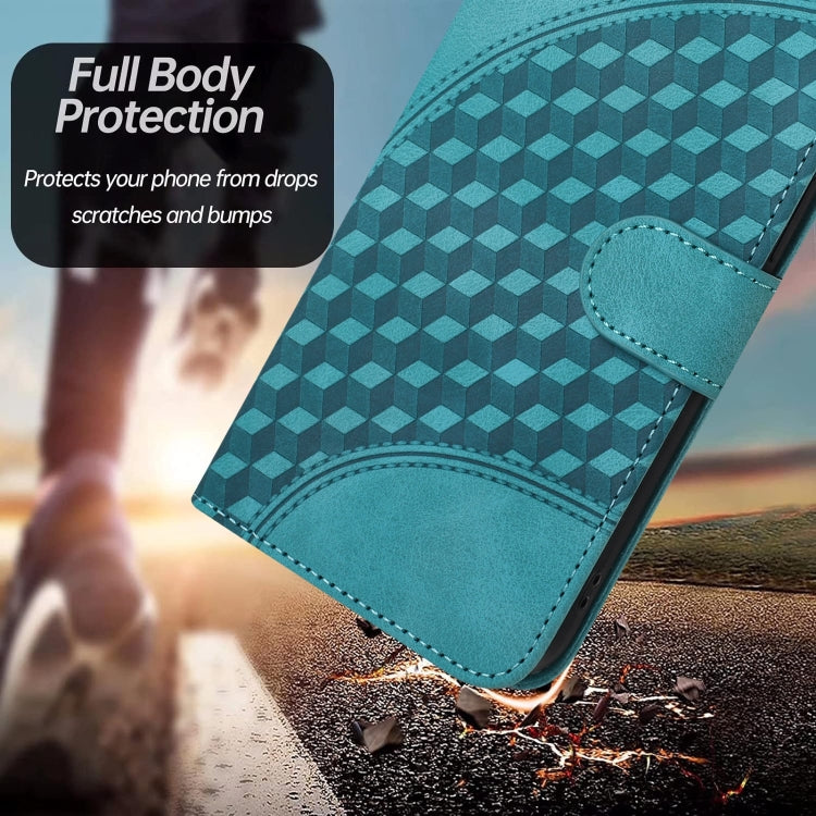 For Google Pixel 9 Pro YX0060 Elephant Head Embossed Phone Leather Case with Lanyard(Light Blue)